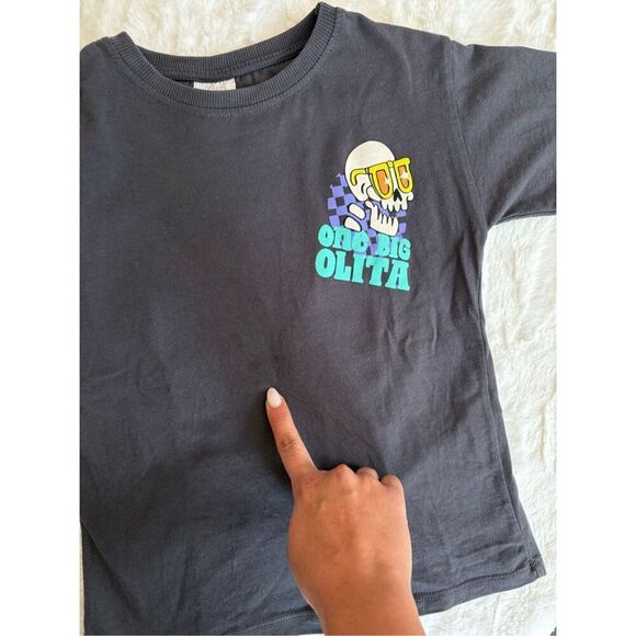 Zara Big Olita Skull Short Sleeve Shirt Size 4-5 Years - Picture 4 of 4